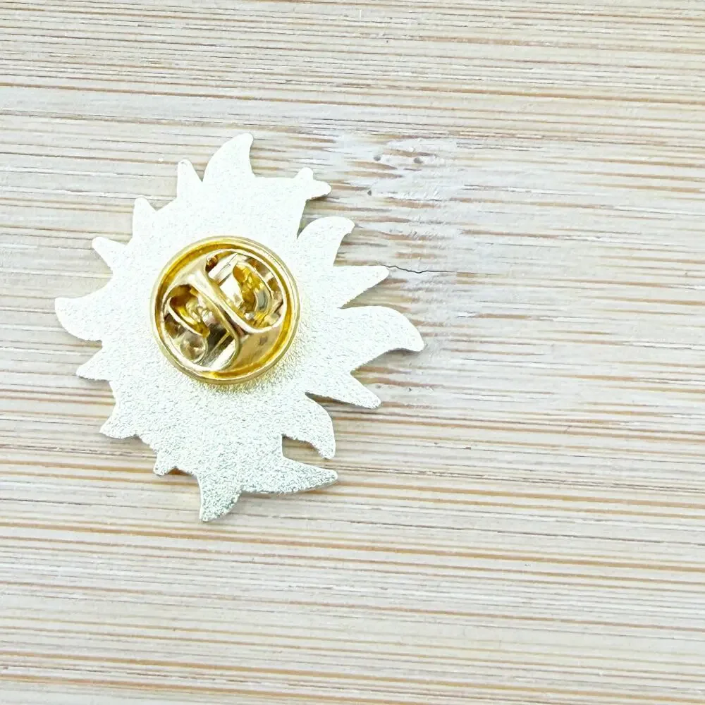 Sun & Moon Yin Yang Black and White Enamel Pin